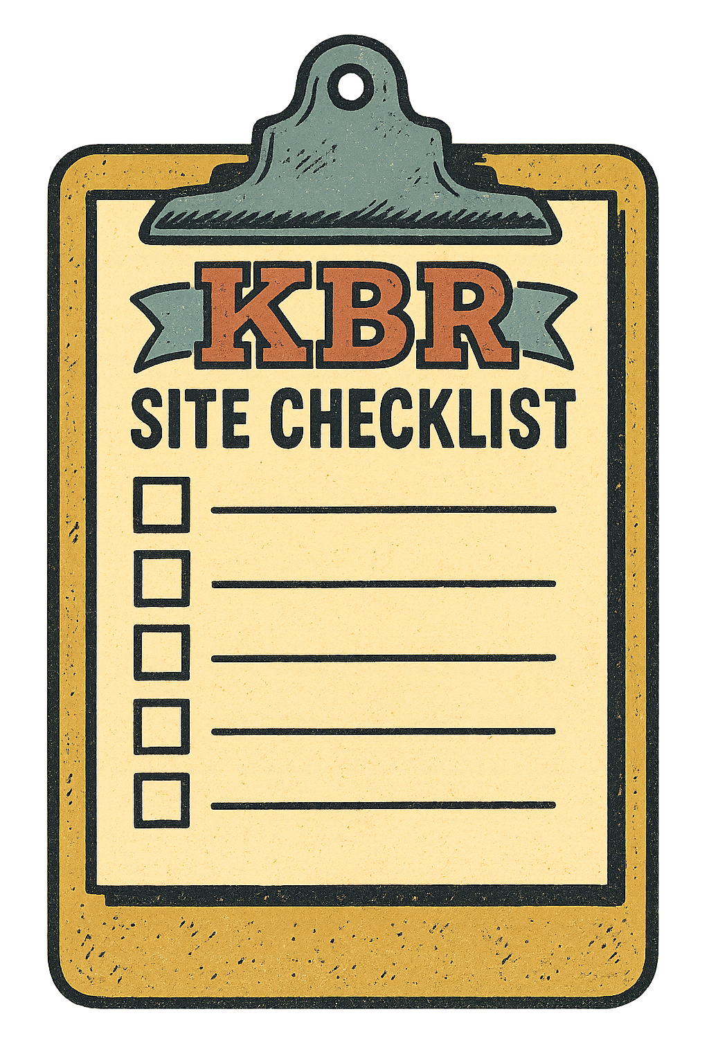 Clipboard checklist with completed property care tasks