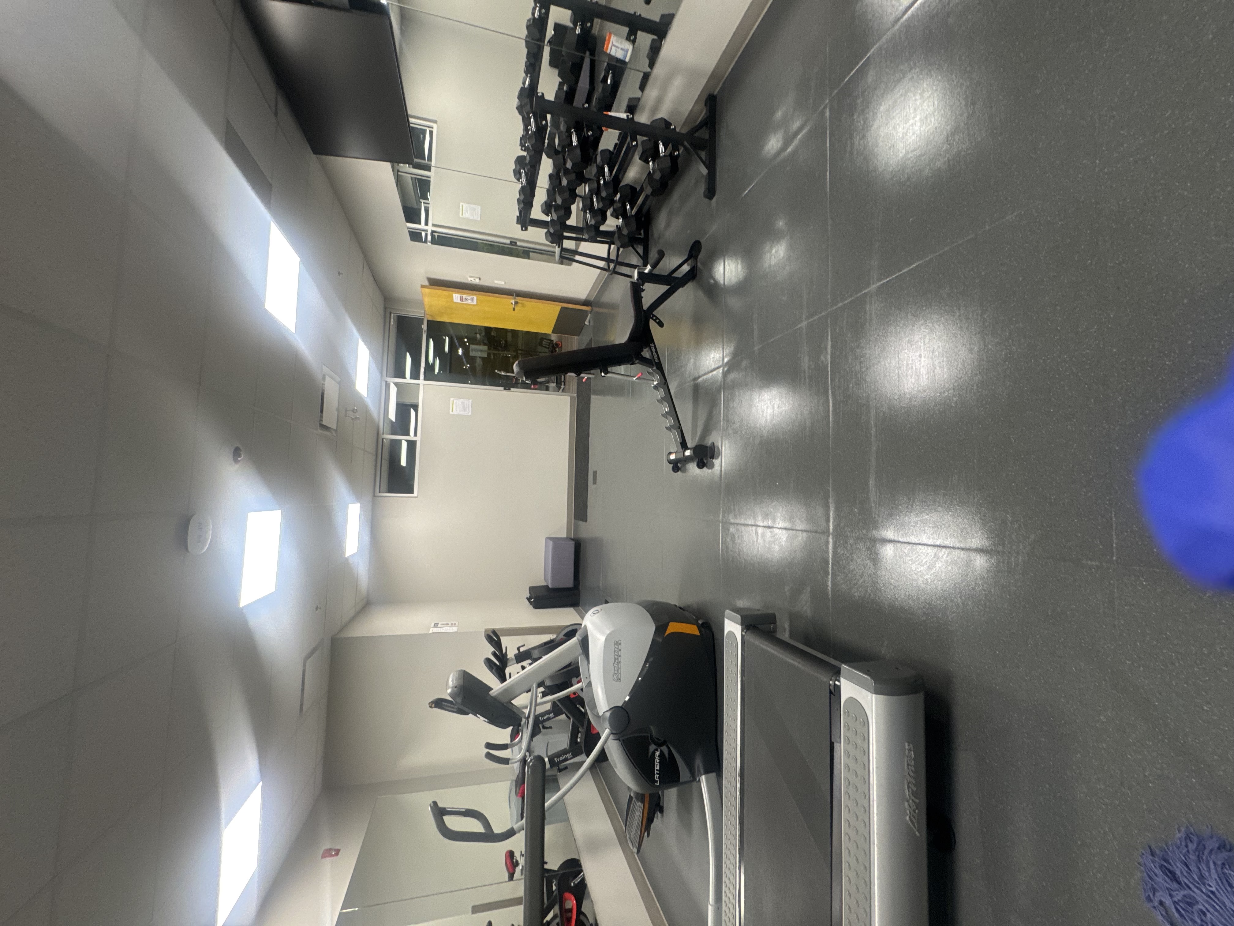 Clean on-site fitness center